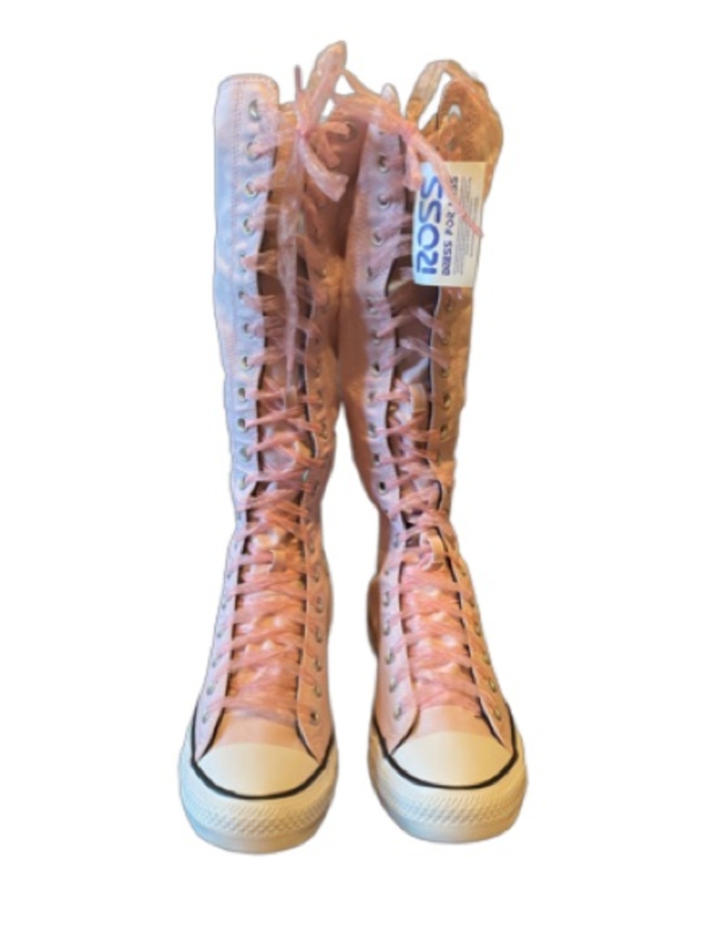 Converse Women's Knee-High Lace-Up Sneakers - Pale Pink